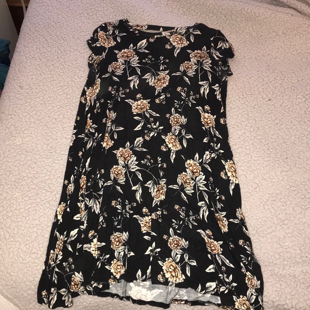 Forever 21 Black Flower Dress
